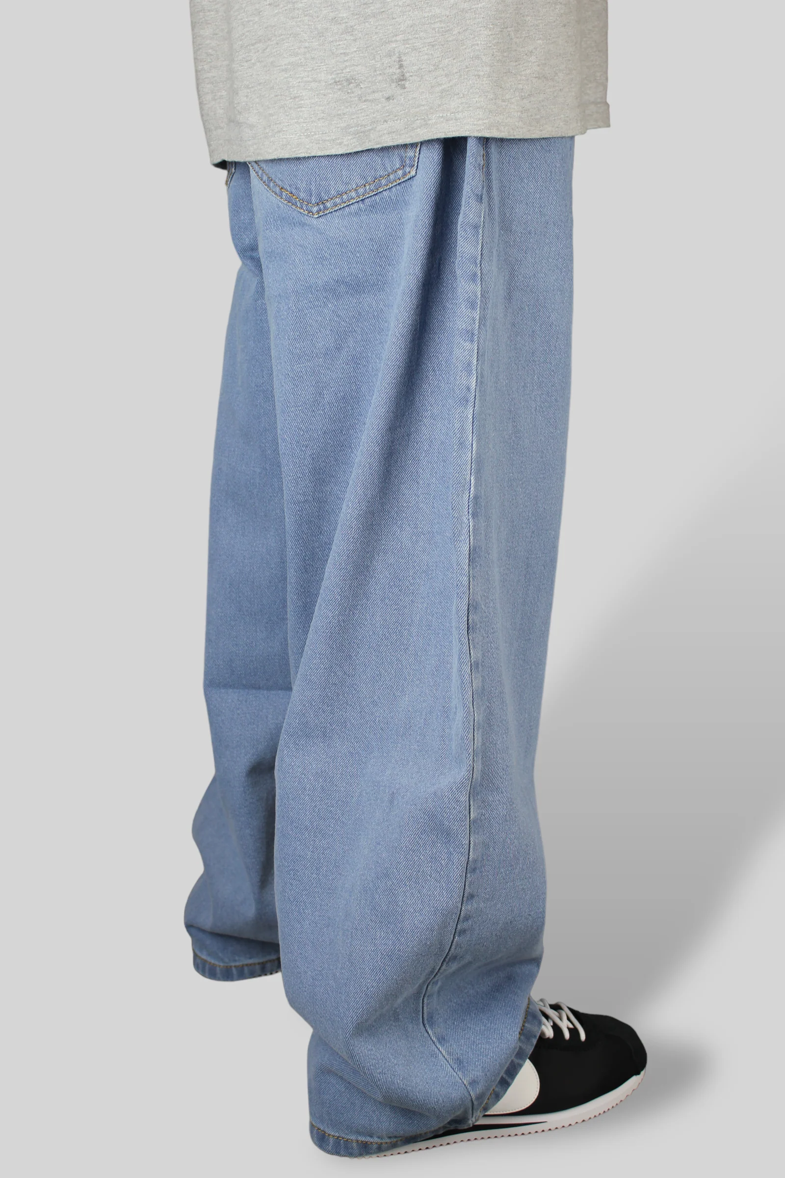 Balloon Fit 5 Pocket Denim Jeans (Lightwash) - Image 7