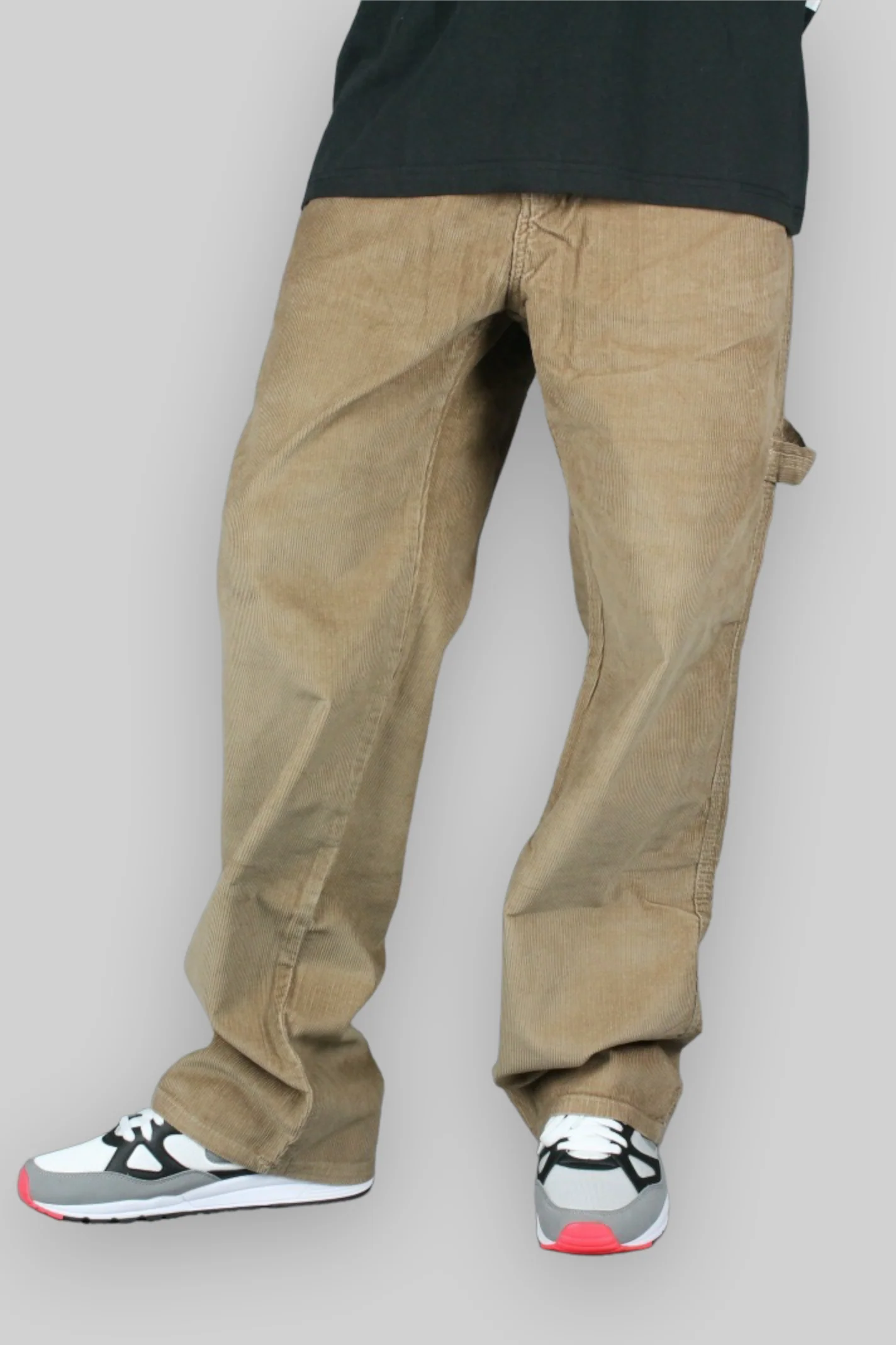 Carpenter Loose Fit Cord Trousers (Dark Beige) - Image 3