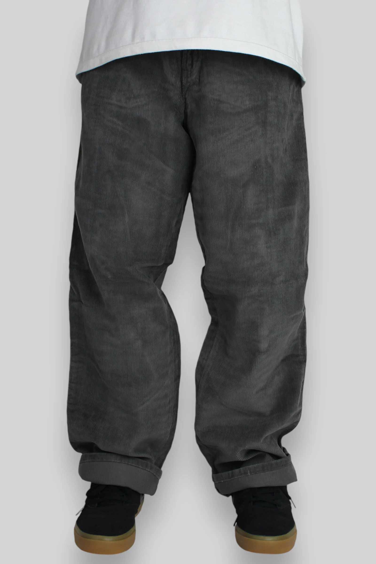 Carpenter Loose Fit Cord Trousers (Grey) - Image 3