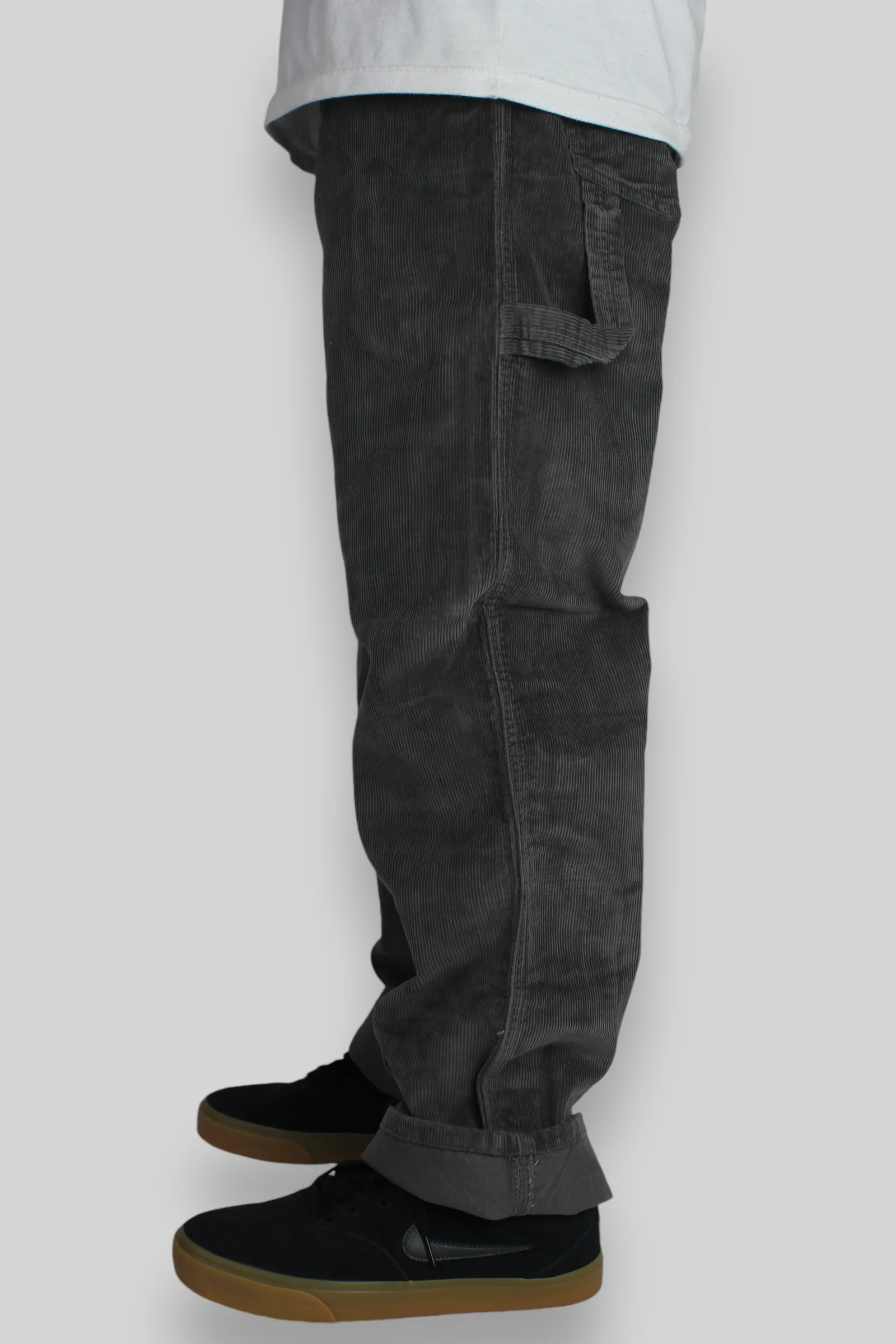 Carpenter Loose Fit Cord Trousers (Grey) - Image 4