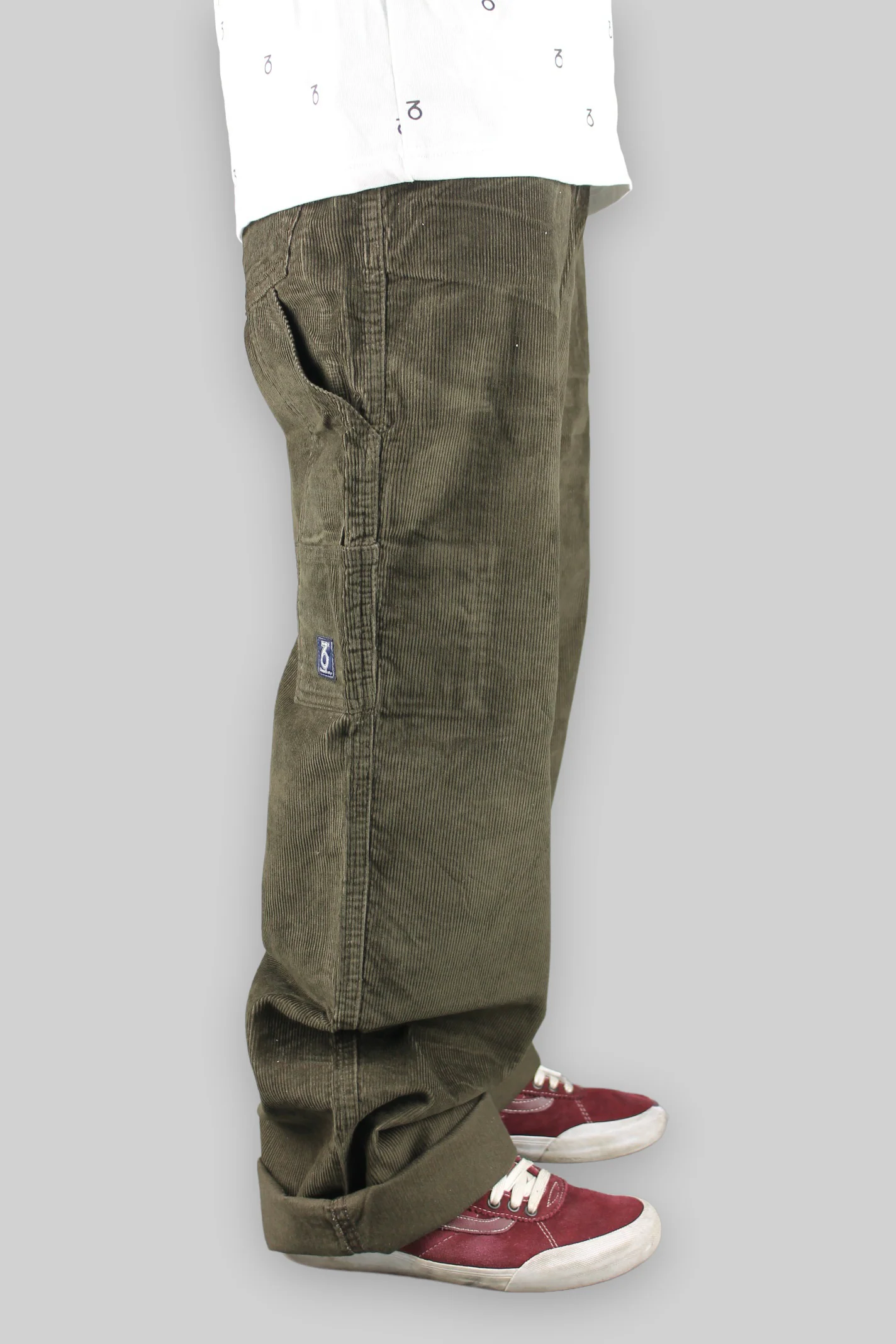 Carpenter Loose Fit Cord Trousers (Brown) - Image 3