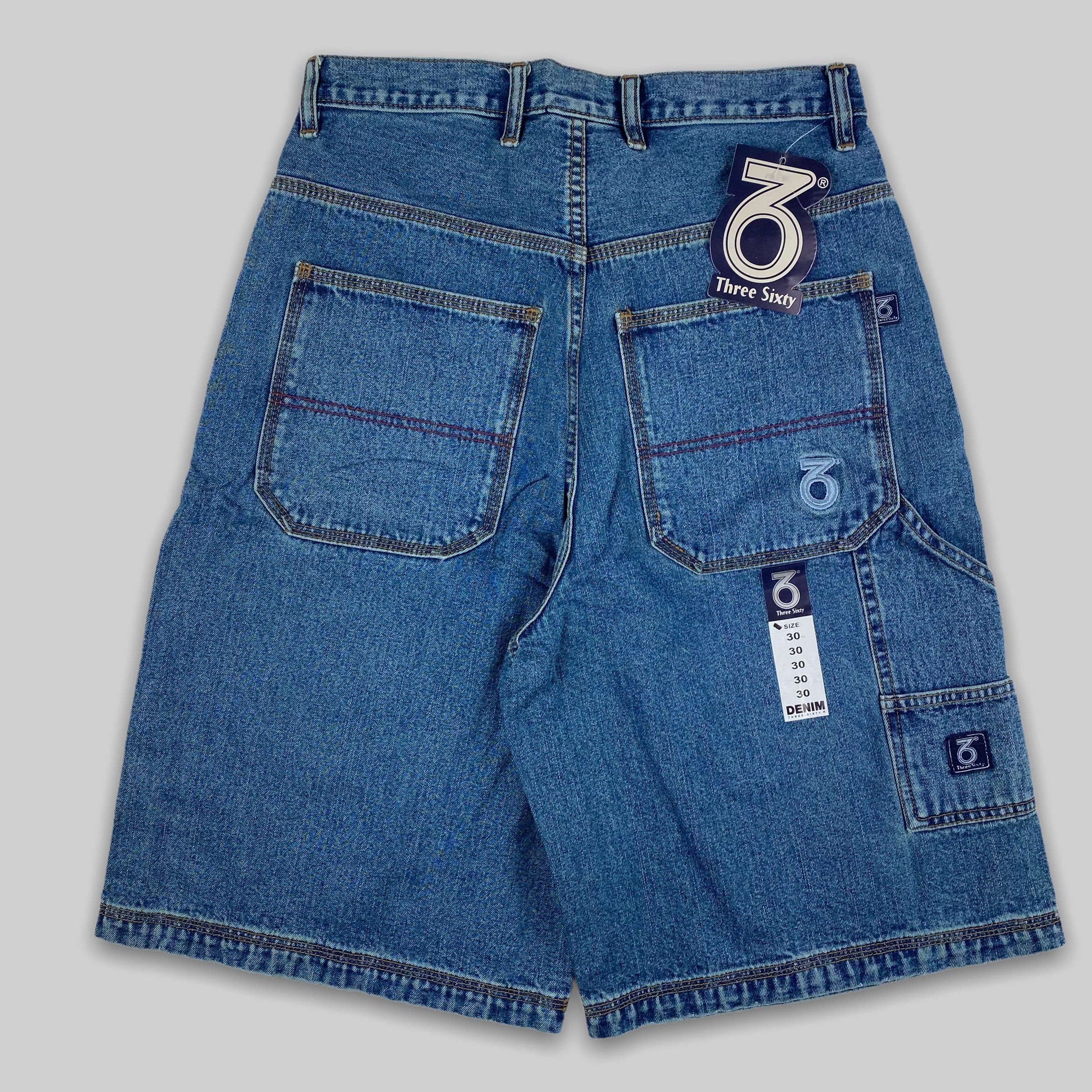 Carpenter Loose Fit Denim Shorts (Dirty Mid Blue) - Image 4