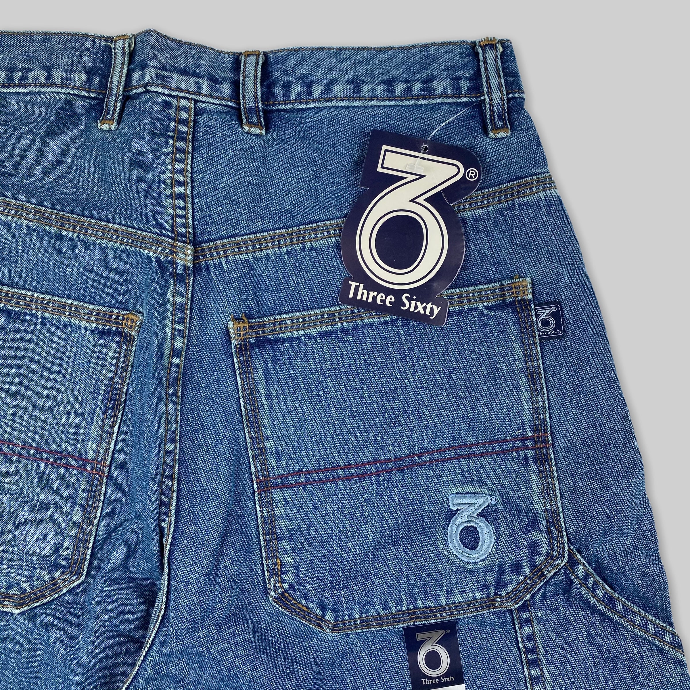 Carpenter Loose Fit Denim Shorts (Dirty Mid Blue) - Image 5