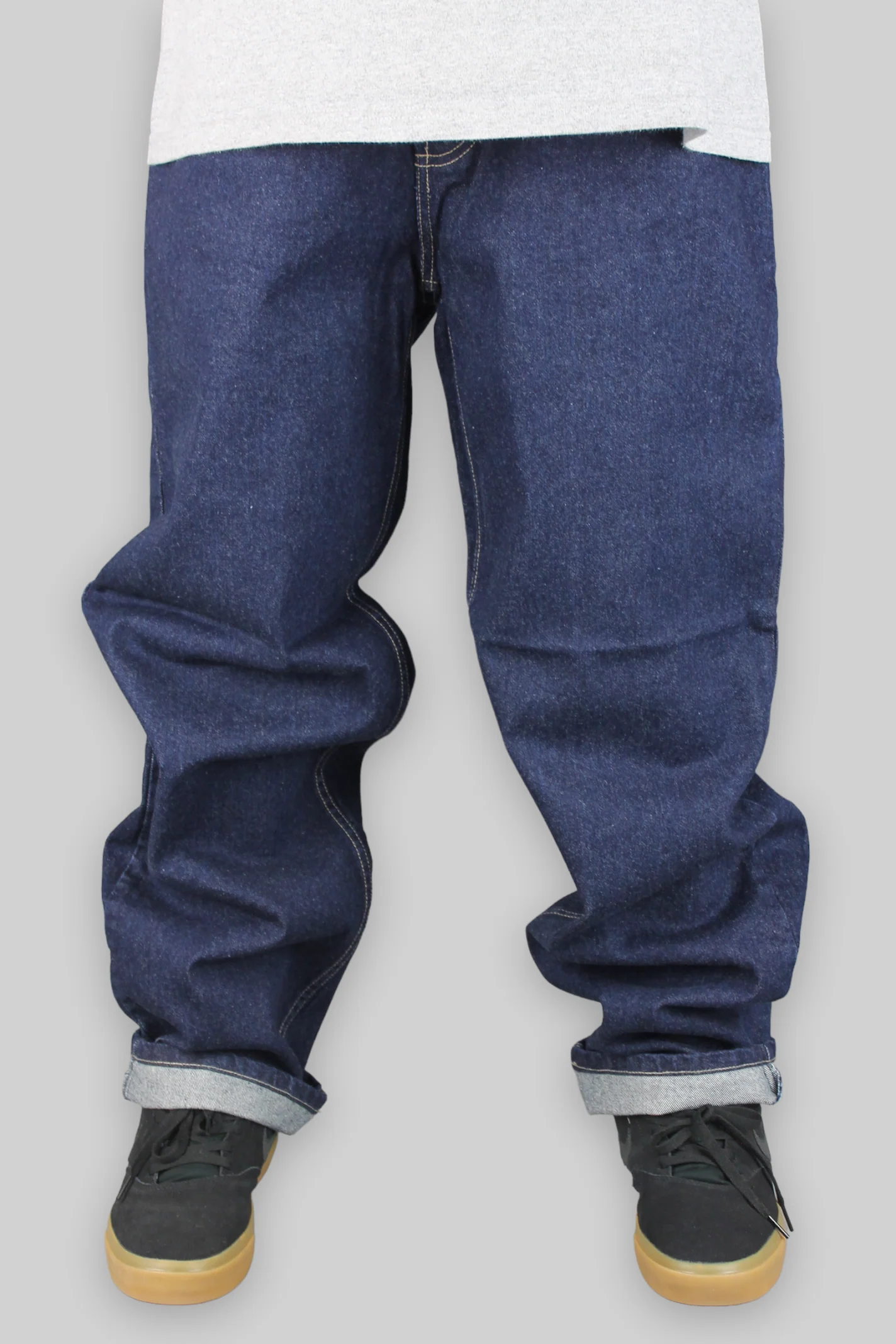 JA17 Loose Fit Denim Jeans (Dark Indigo) - Image 3