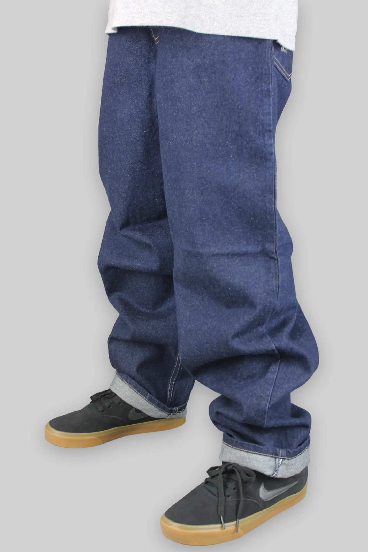 JA17 Loose Fit Denim Jeans (Dark Indigo) - Image 4