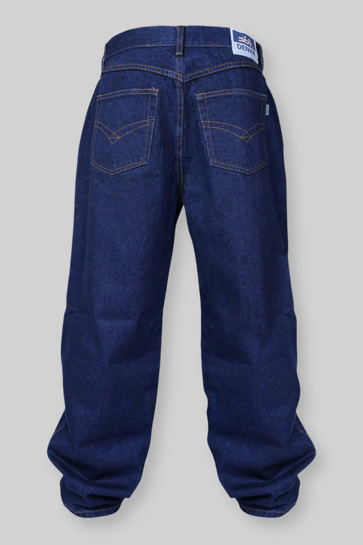 JA17 Loose Fit Denim Jeans (Dark Indigo) - Image 5
