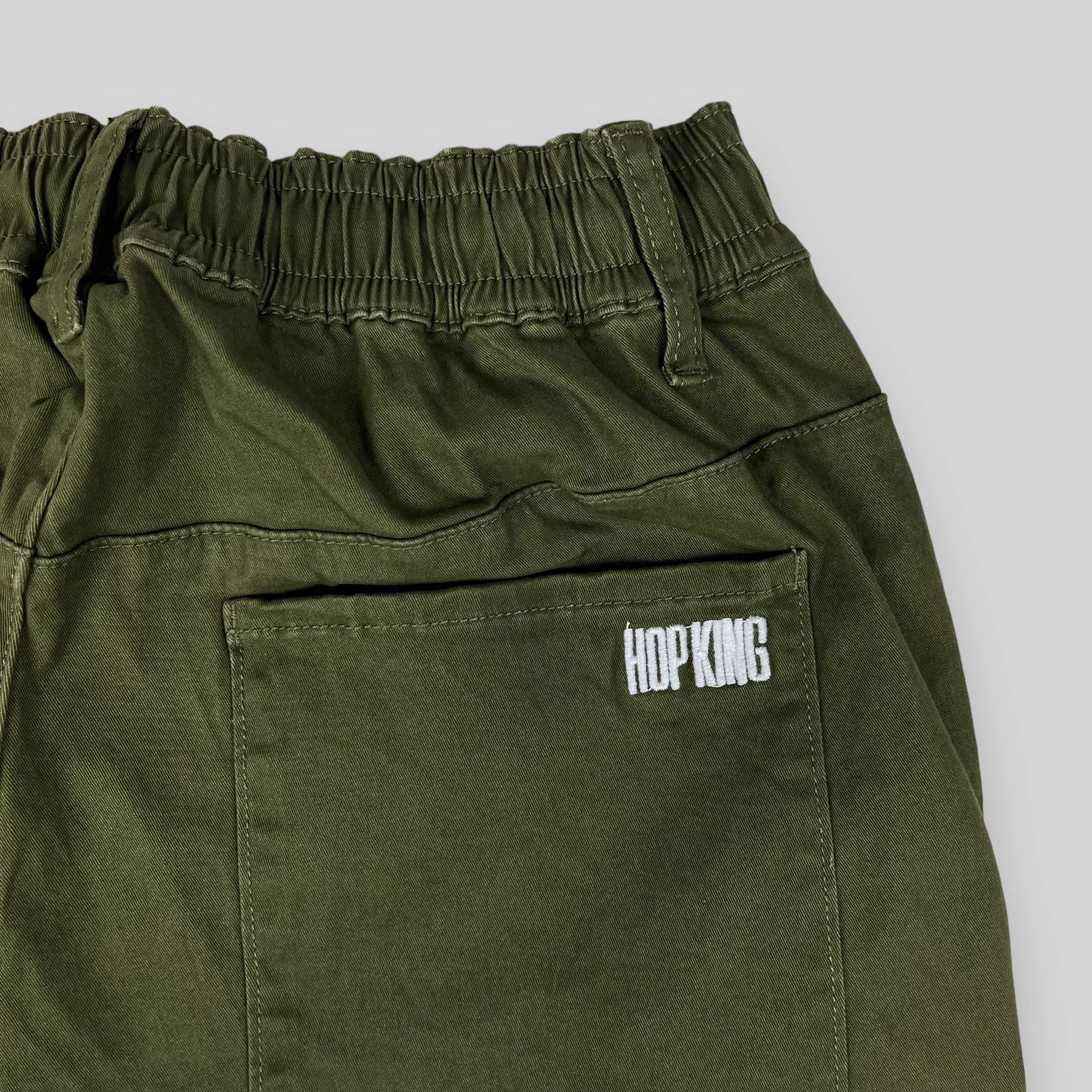 Hop King x 360 Slim Straight Cargo Pants (Olive) - Image 7