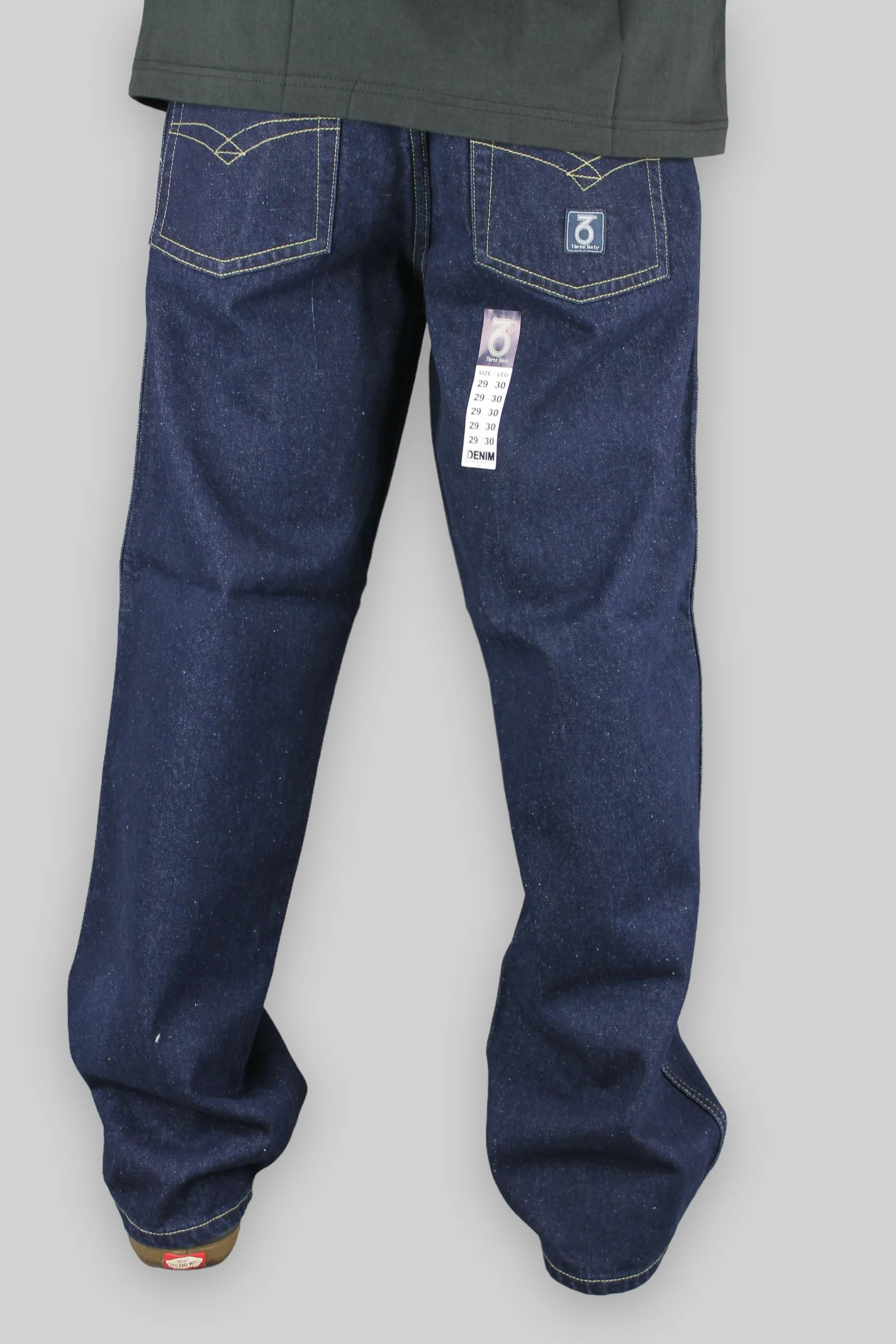 Youths 377 Loose Fit 5 Pocket Denim Jeans (Dark Blue Indigo) - Image 4