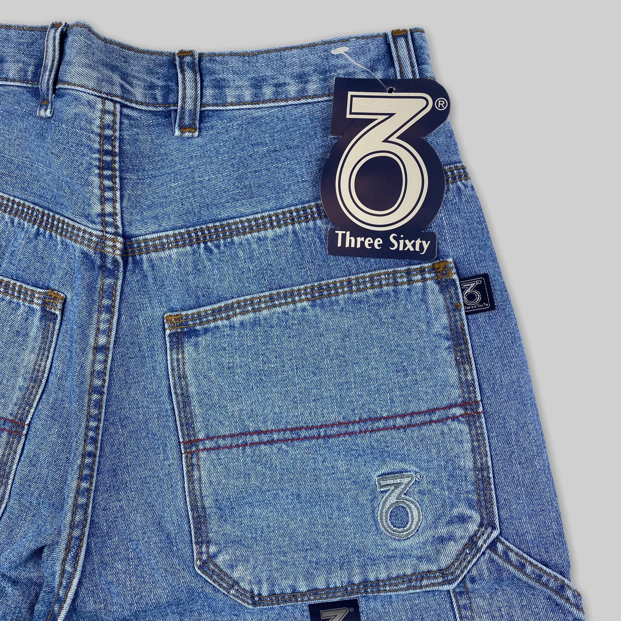 Youths Carpenter Loose Fit Denim Shorts (Lightwash) - Image 5