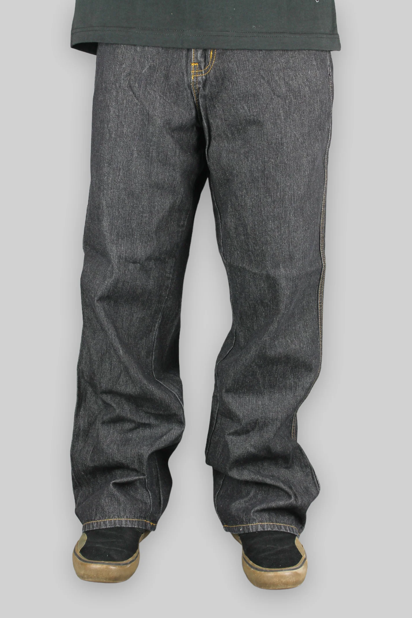 Youths ETN Loose Fit Denim Jeans (Black) - Image 4