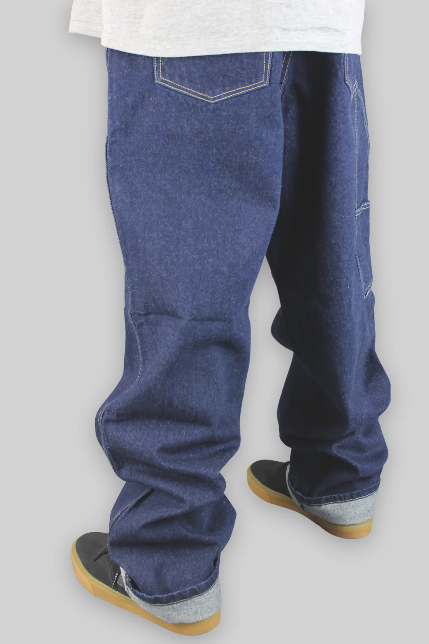 Youths JA18 Carpenter Loose Fit Denim Jeans (Dark Blue Indigo) - Image 3