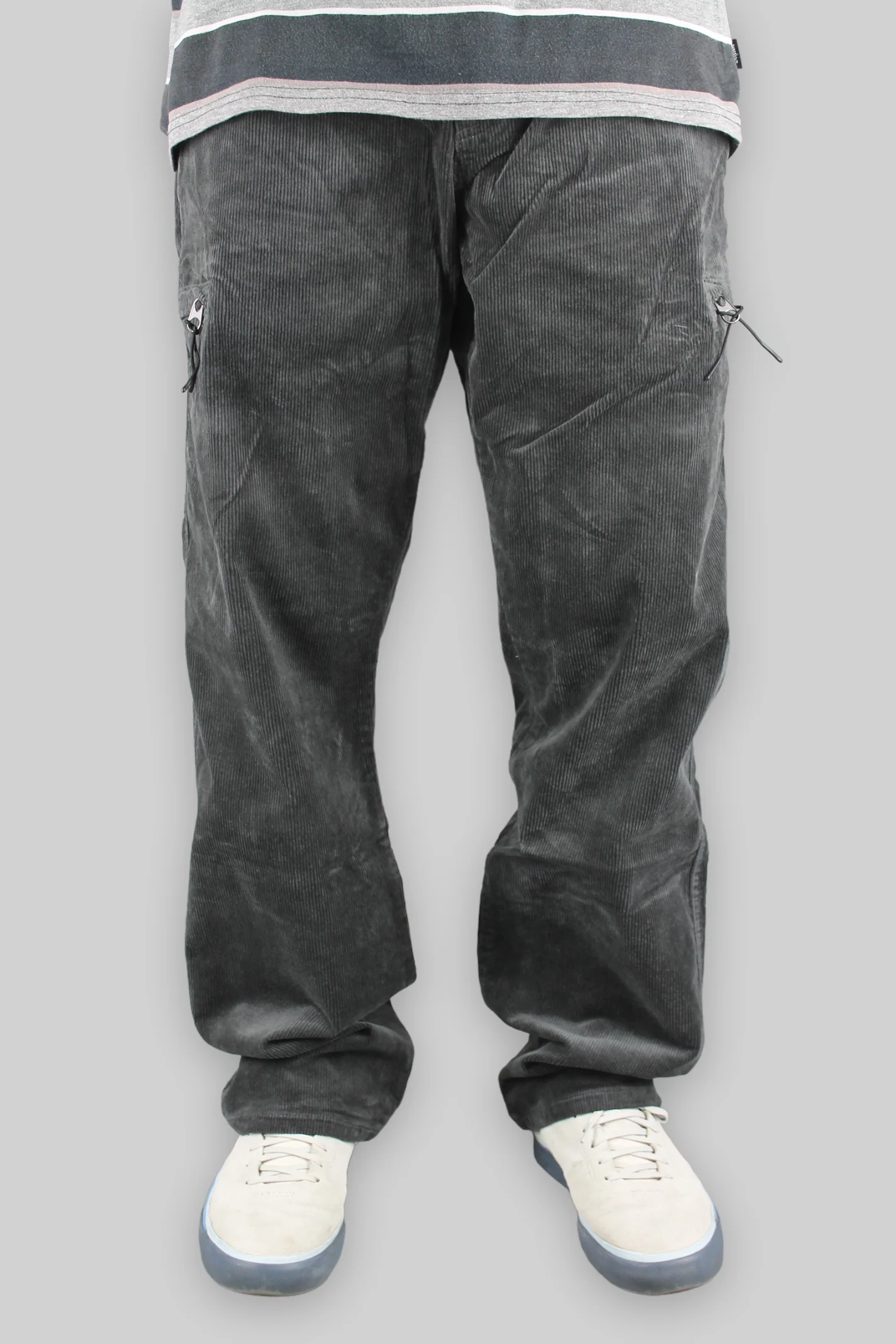 Loose Fit Cord Skate Pants (Charcoal) - Image 3