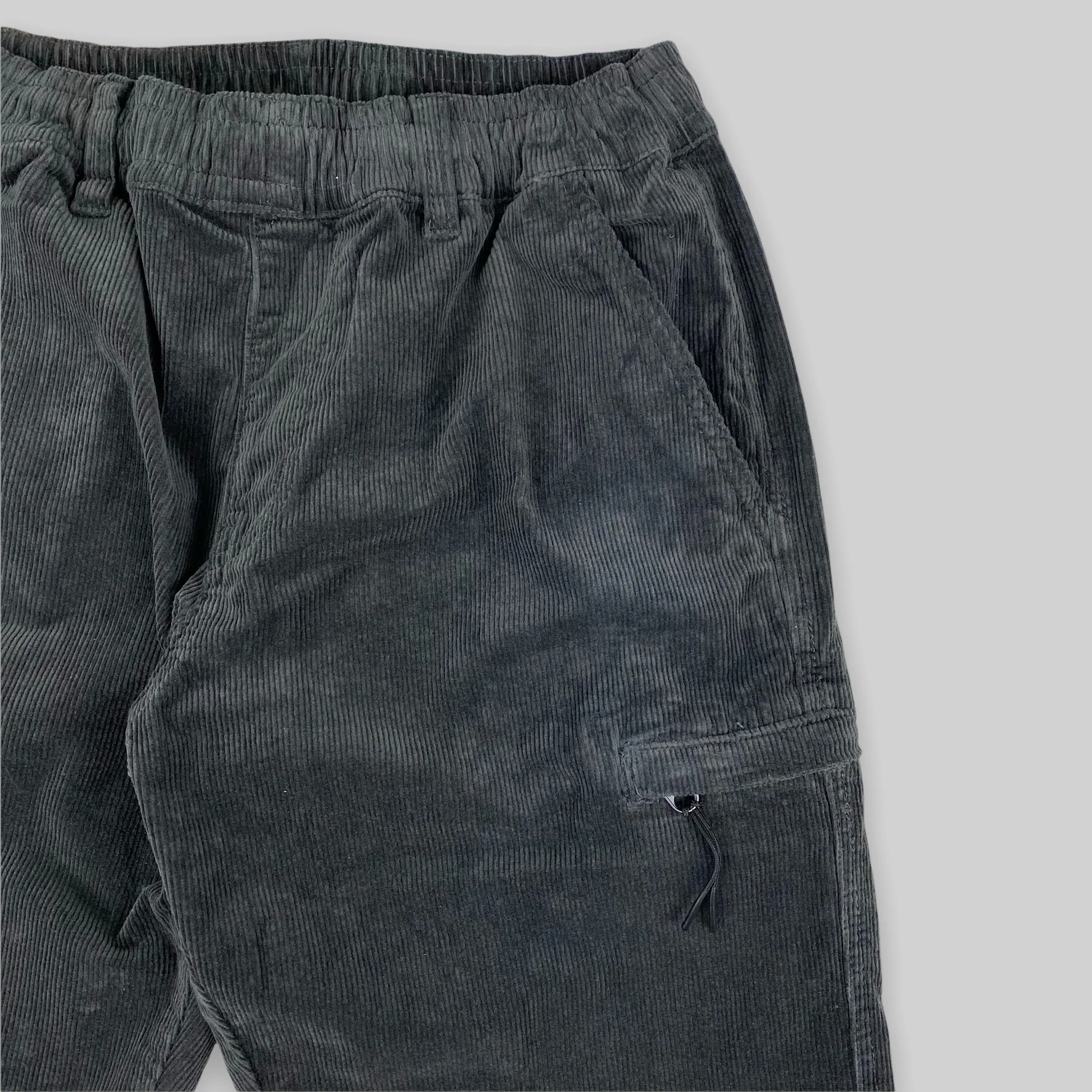 Loose Fit Cord Skate Pants (Charcoal) - Image 6