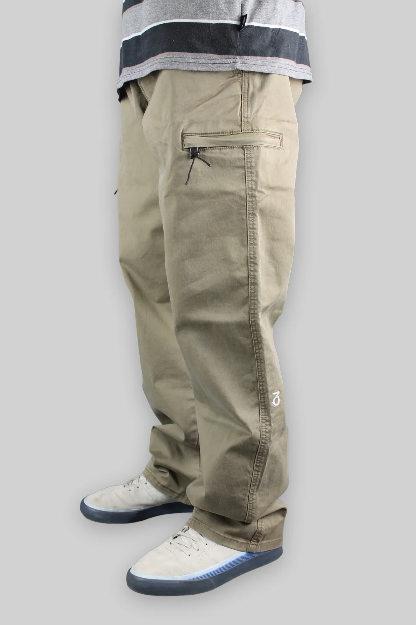 Loose Fit Twill Skate Pants (Dust Beige) - Image 3
