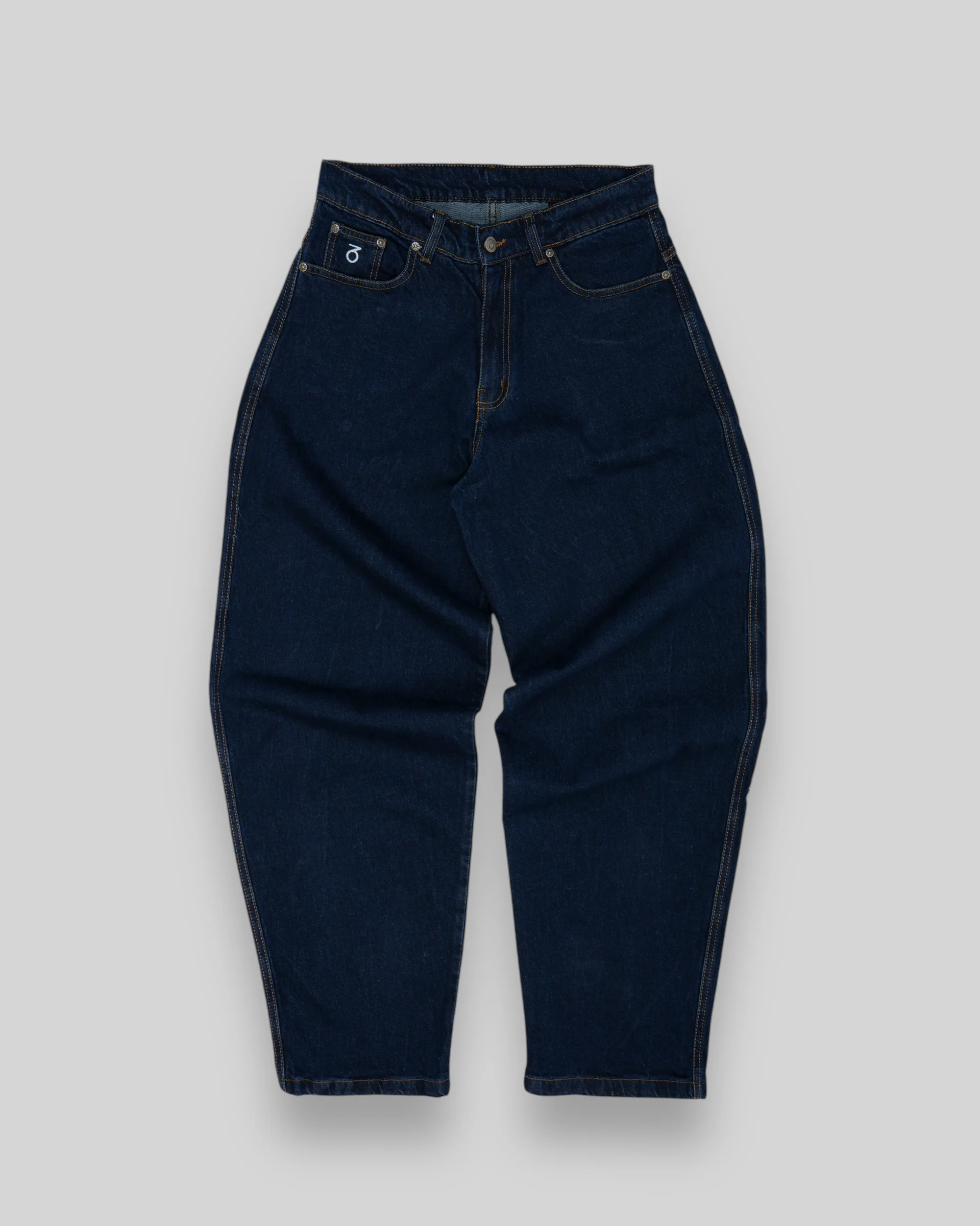 OG Baggy Fit 5 Pocket Denim Jeans (Dark Indigo) - Image 3