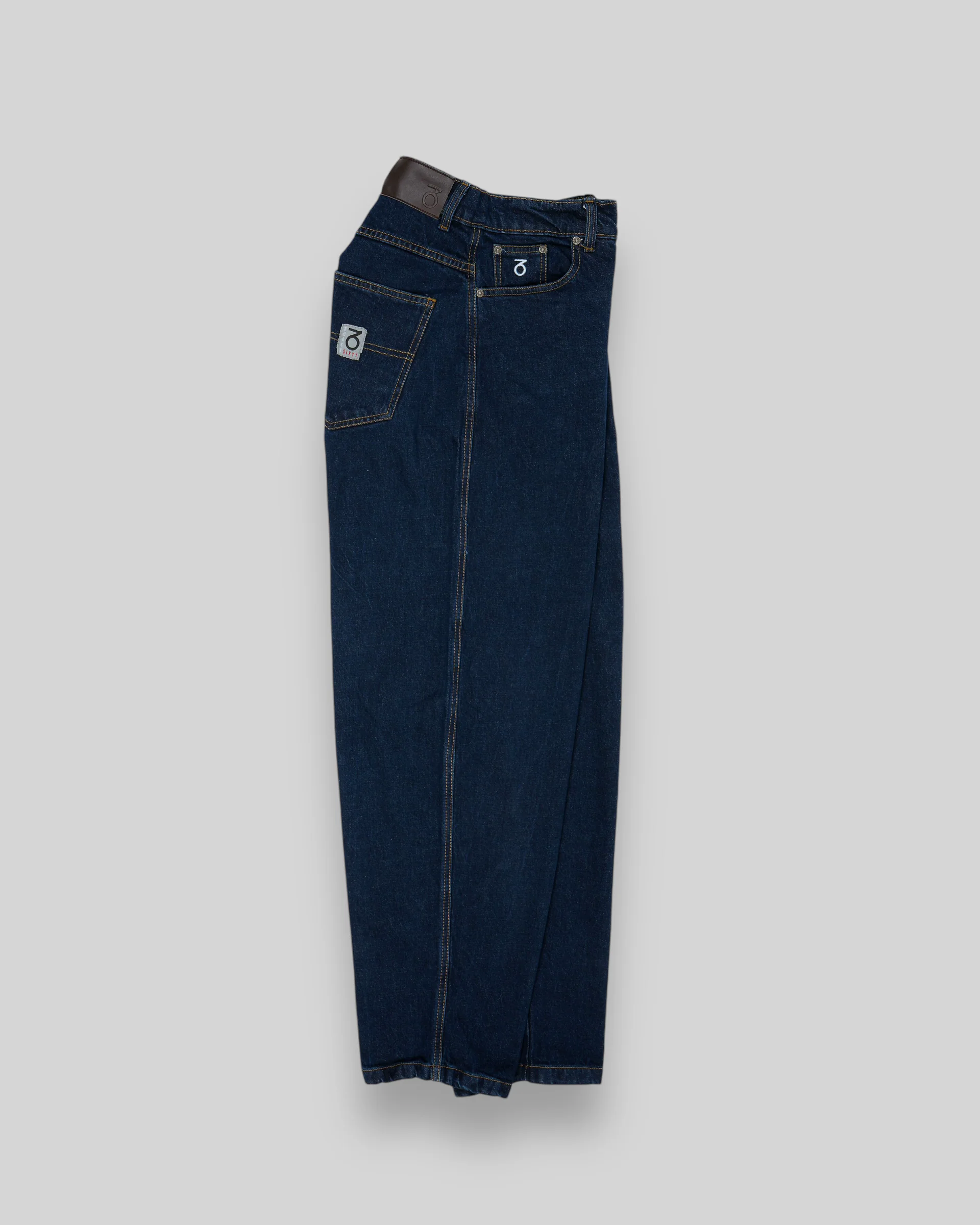 OG Baggy Fit 5 Pocket Denim Jeans (Dark Indigo) - Image 4