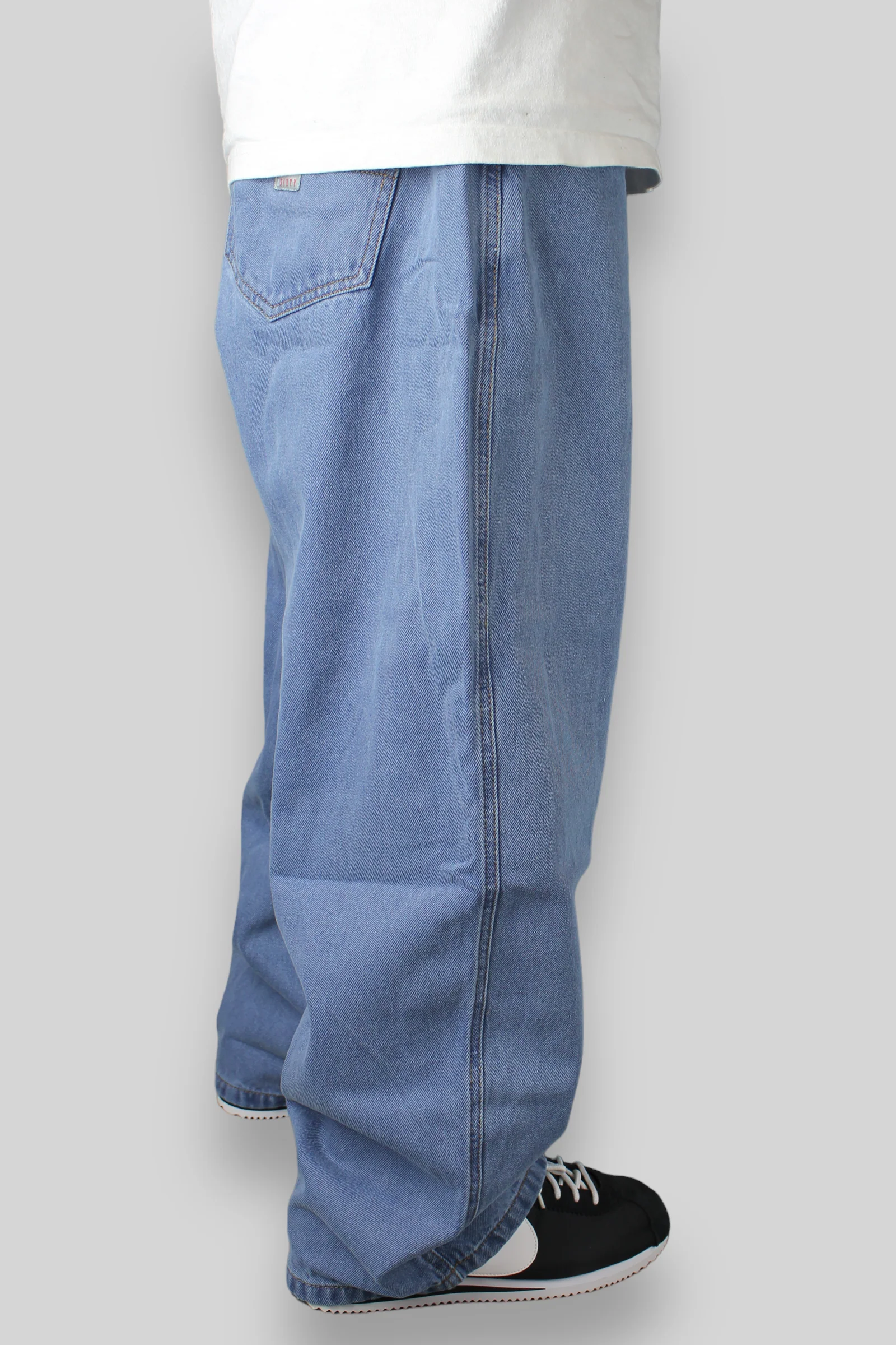 OG Baggy Fit 5 Pocket Denim Jeans (Lightwash Blue) - Image 4