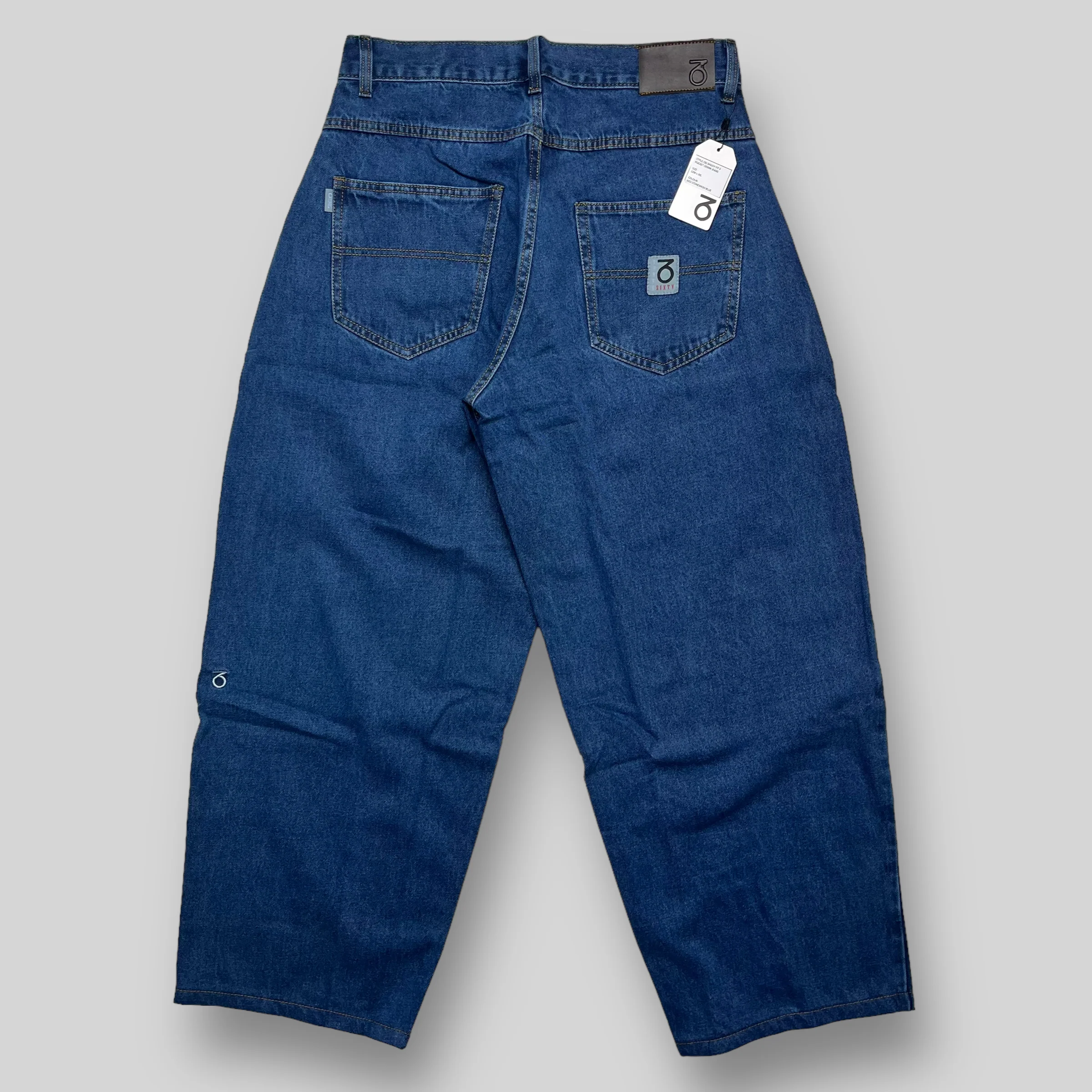 OG Baggy Fit 5 Pocket Denim Jeans (Mid Stonewash Blue) - Image 6