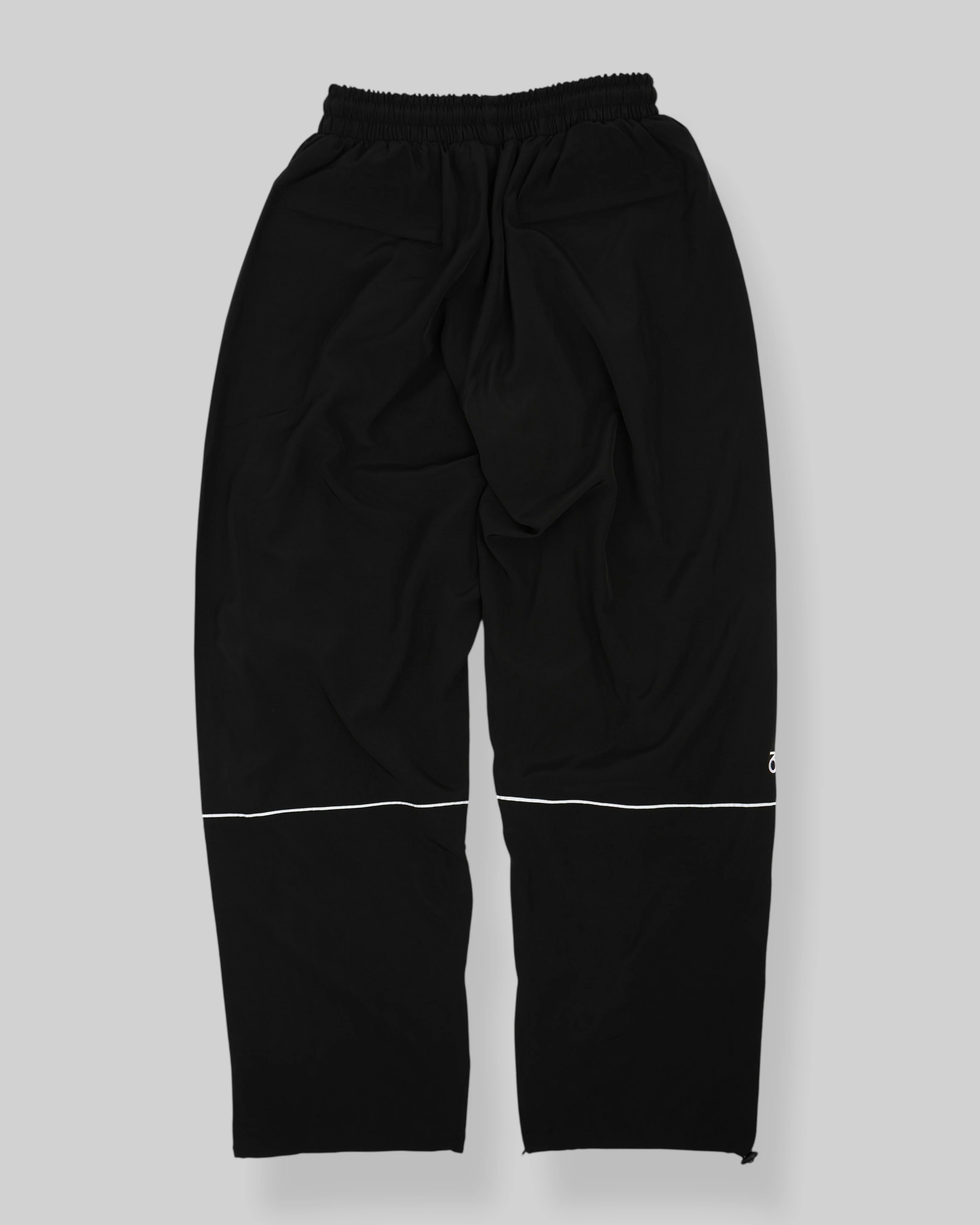 OG Baggy Fit Piping Woven Track Pants (Black/White) - Image 4