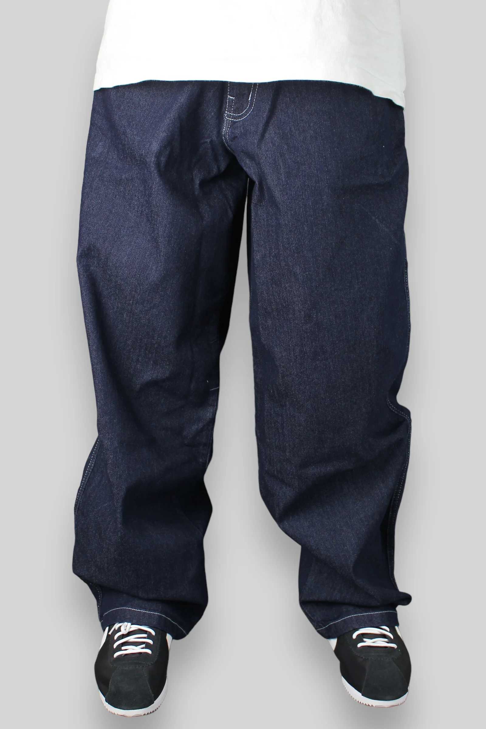 OG Baggy Fit Work Denim Jeans (Dark Rinse Blue) - Image 4