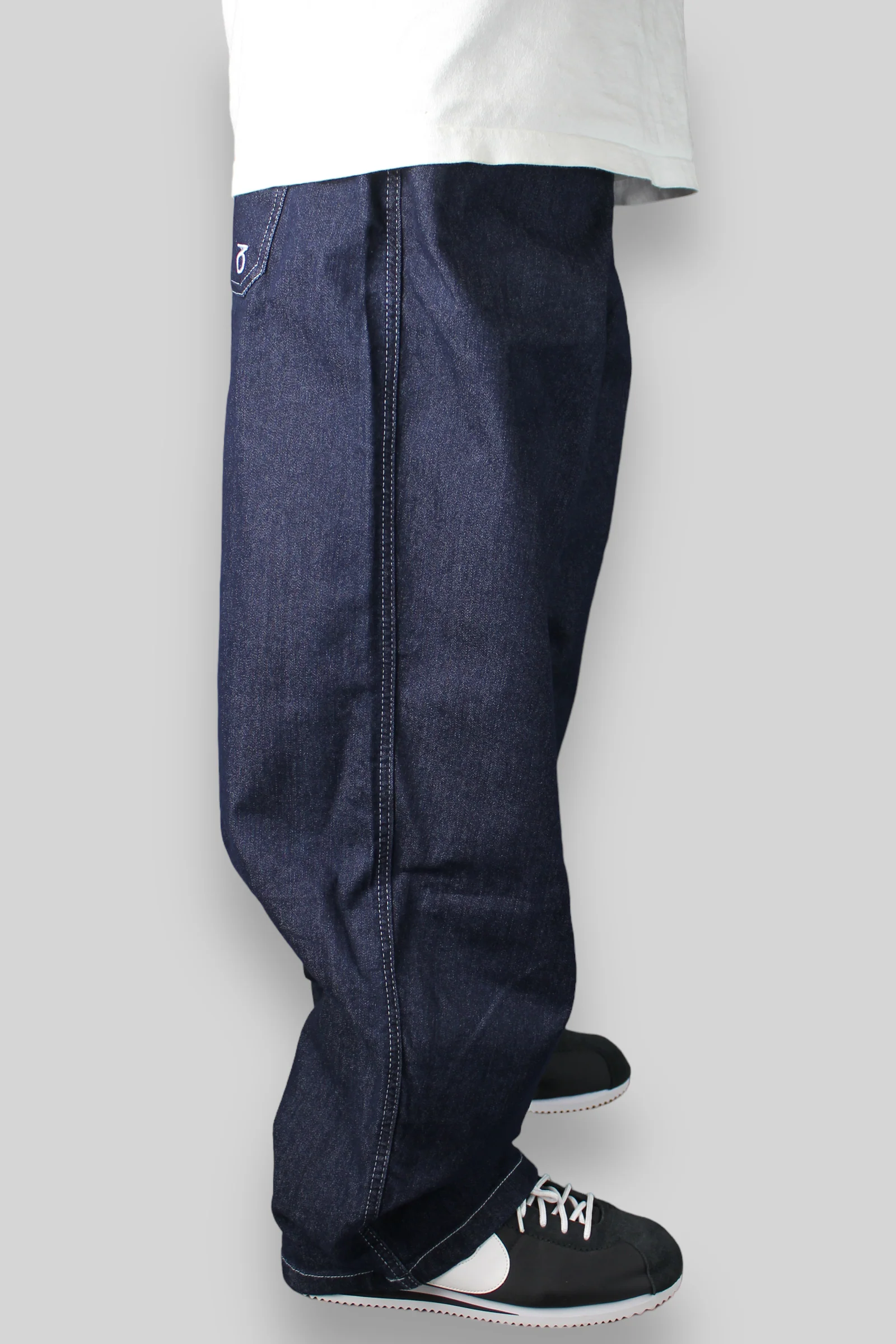 OG Baggy Fit Work Denim Jeans (Dark Rinse Blue) - Image 5