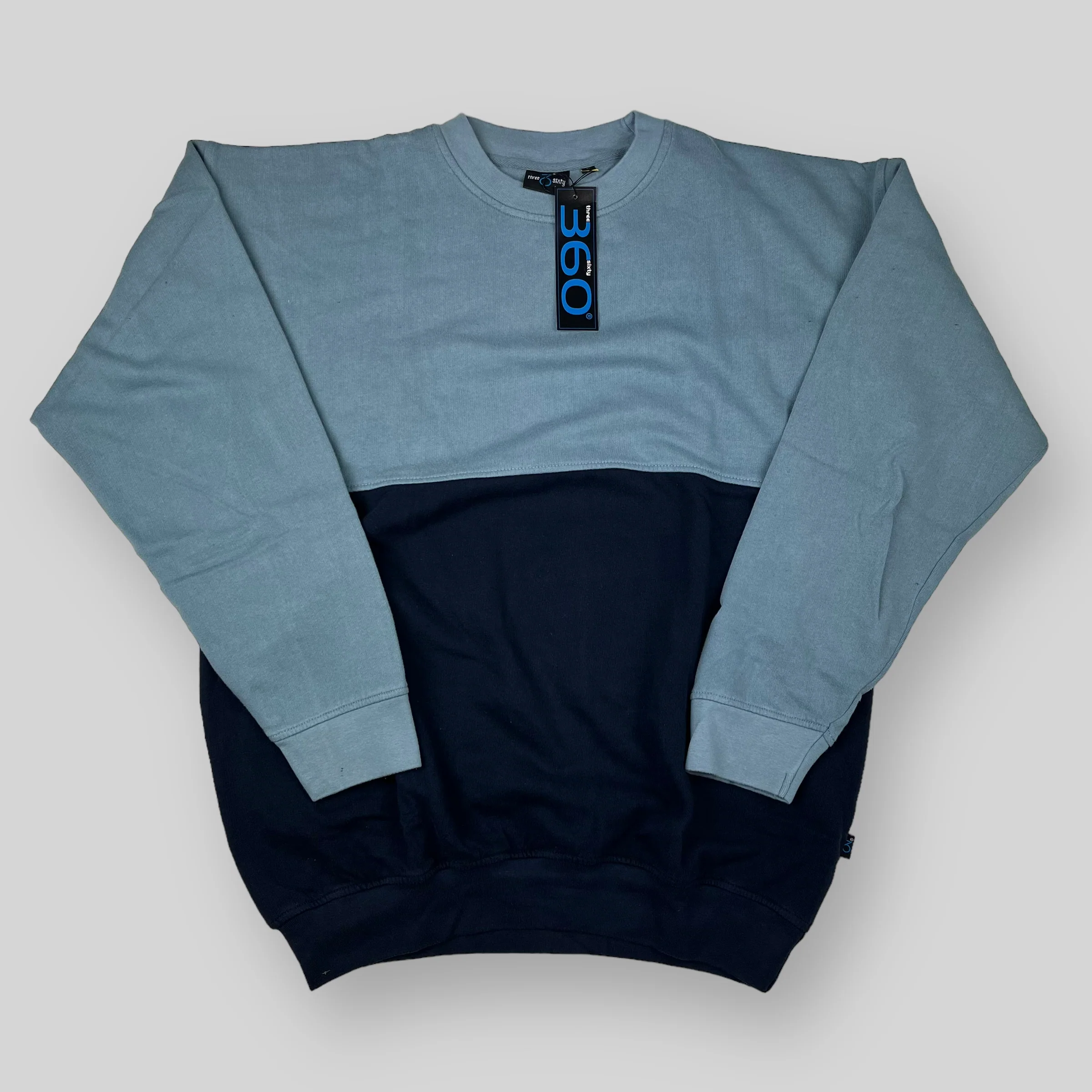 Split Two Tone Sweatshirt (Navy/Sky) - Image 4