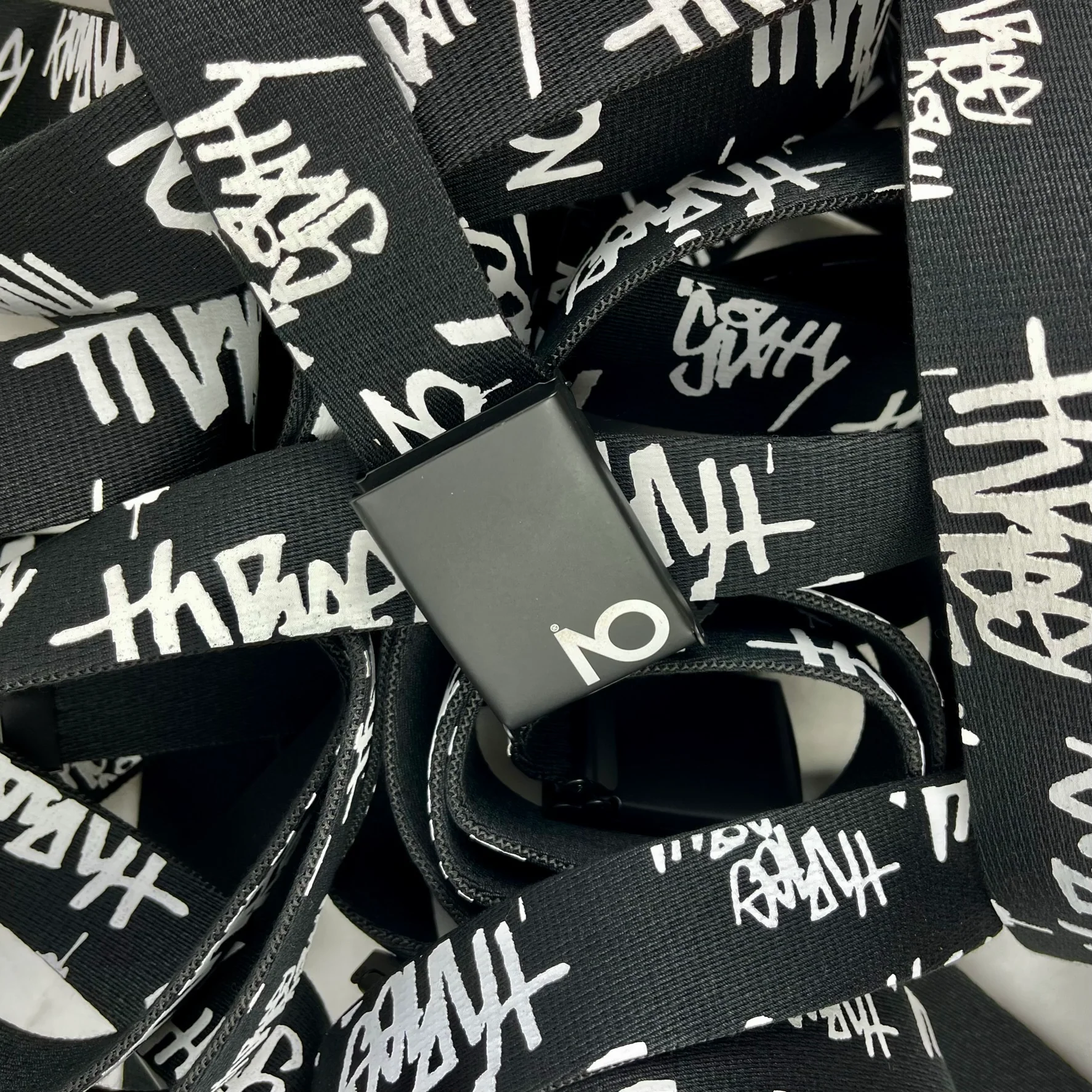 Tag Canvas Belt (Black/White) - Image 3